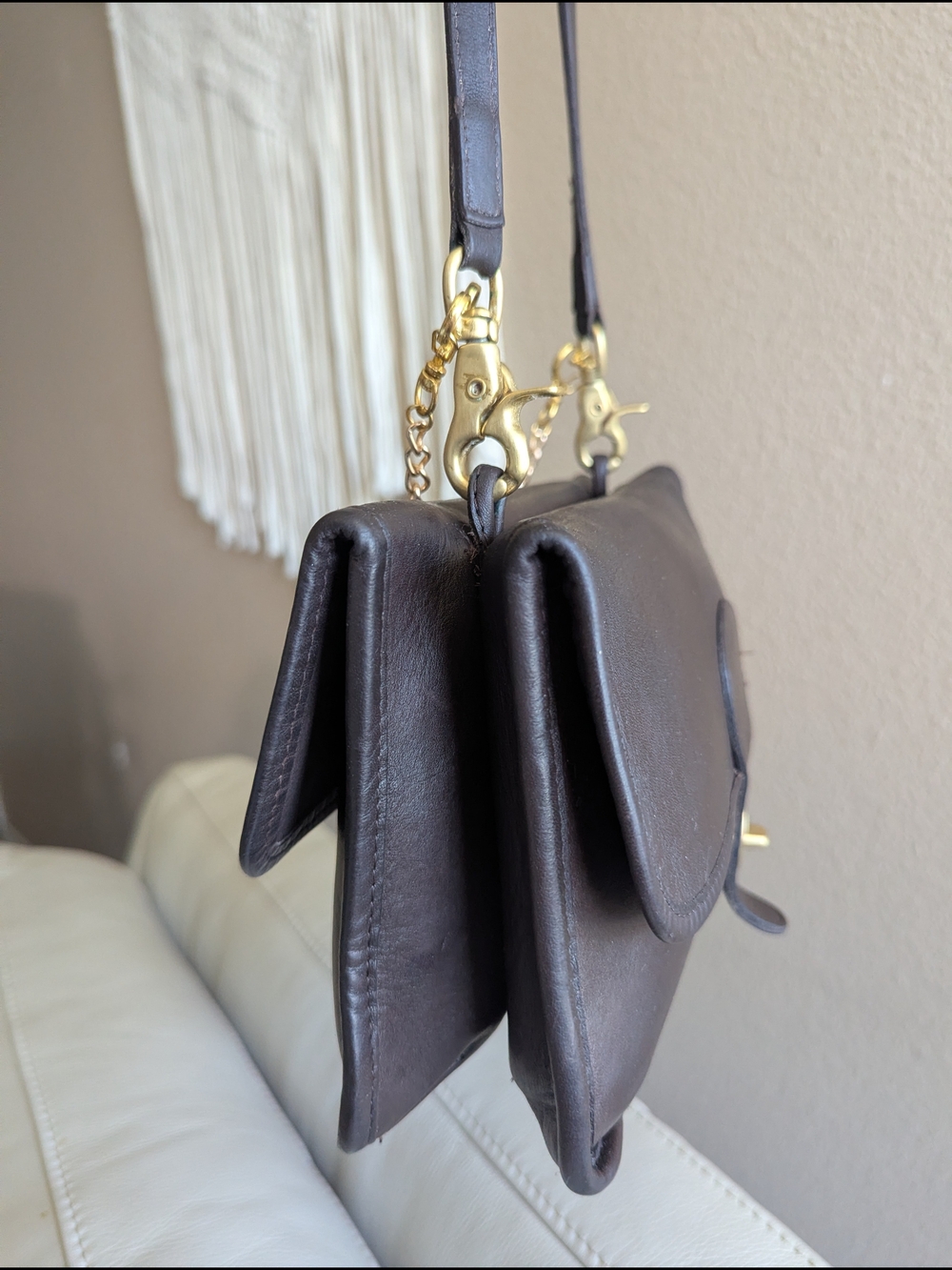 vintage 60's Coach Double Sided Satchel / Twin Clutch - Picture 4 of 15